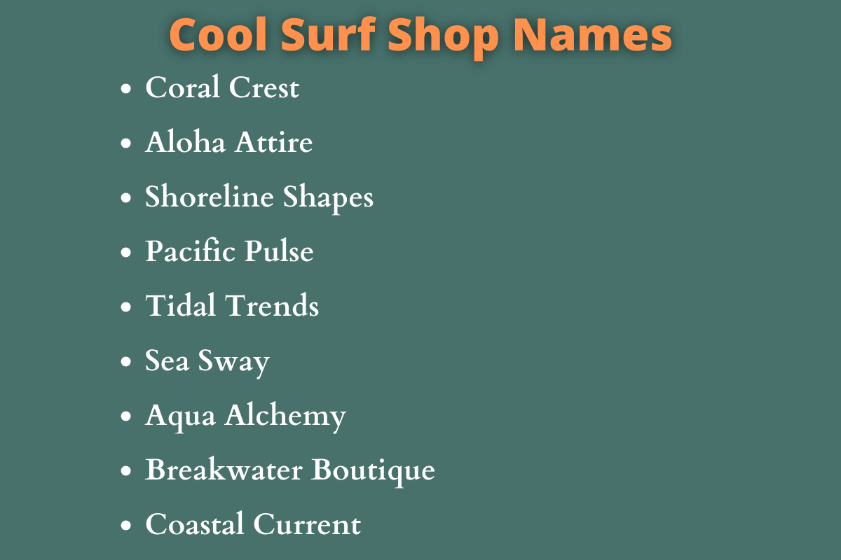 Surf Shop Names