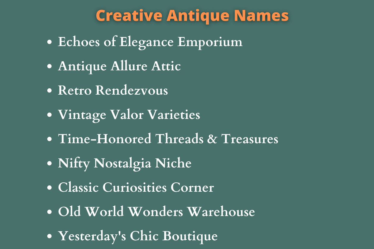 Vintage Store Names