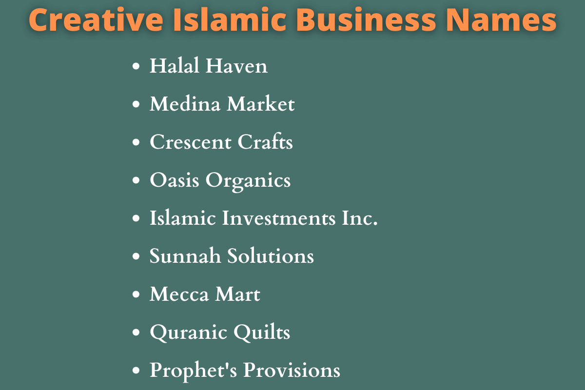 Islamic Business Names