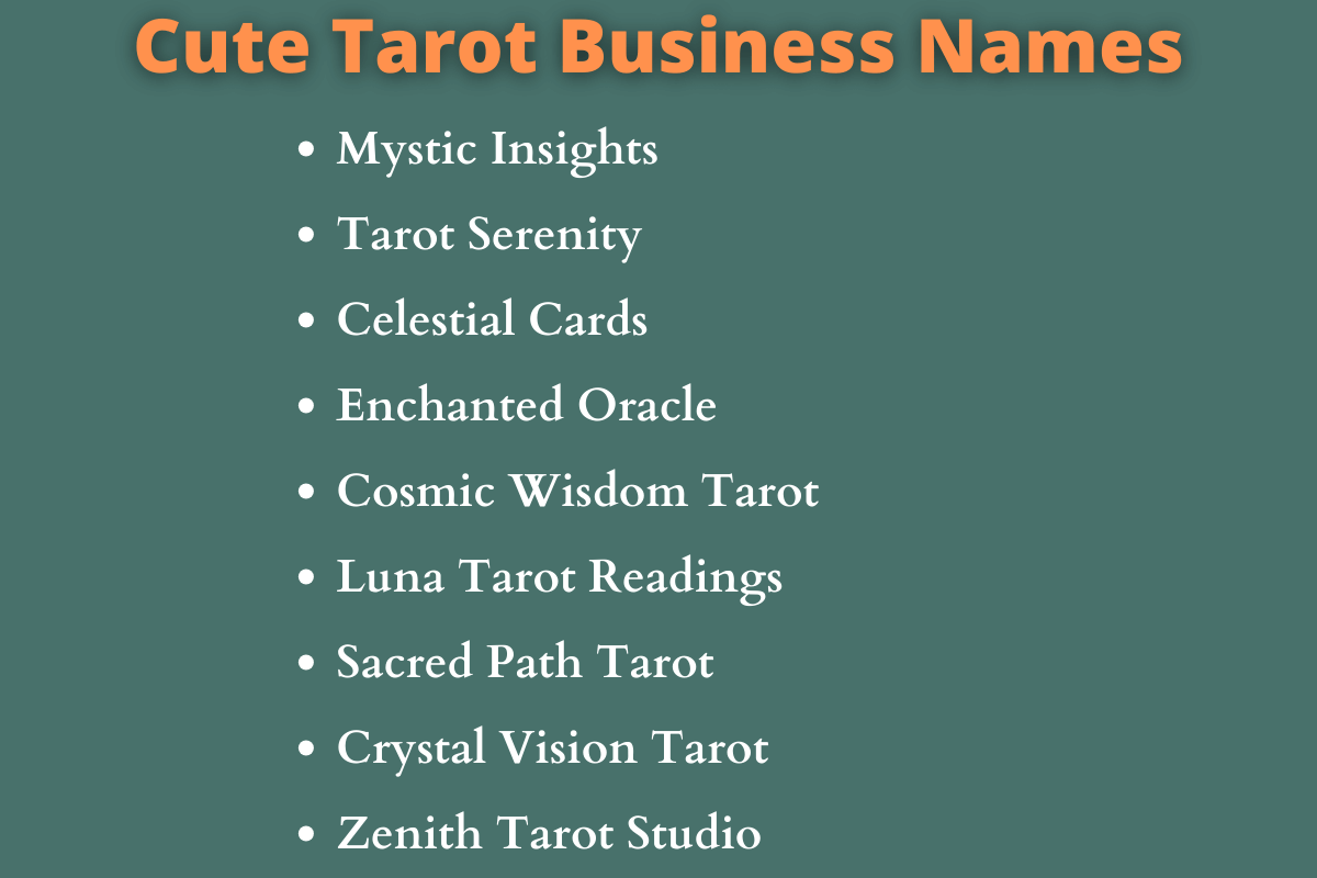 Tarot Business Names