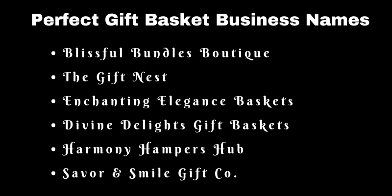 Gift Basket Business Names