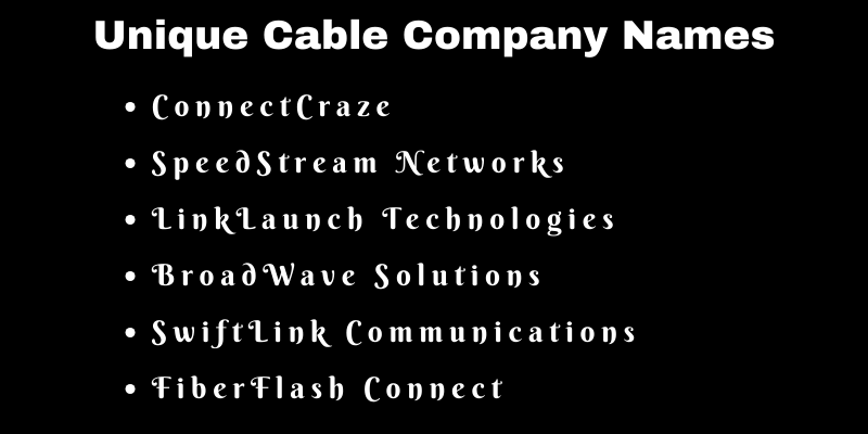 Cable Company Names