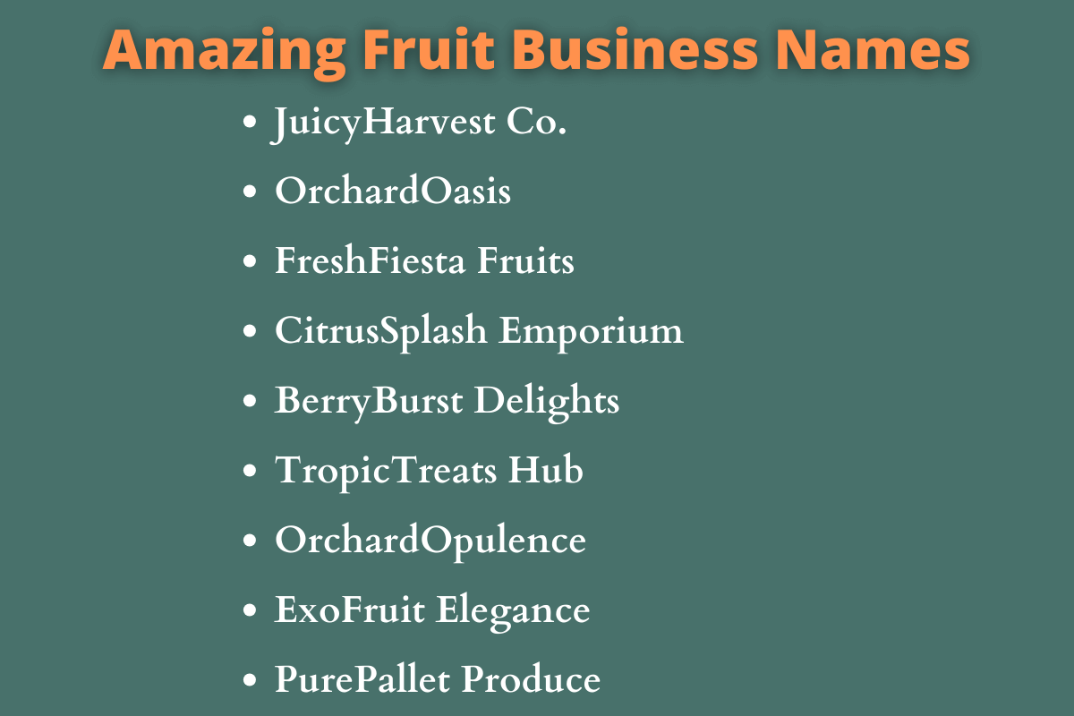 Fruit Business Names