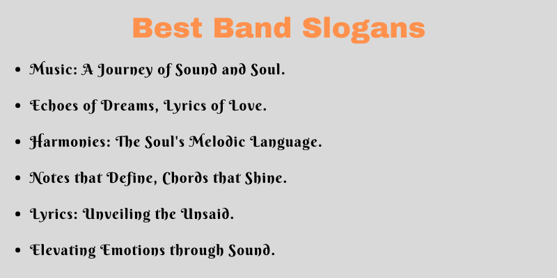 Best Band Slogans