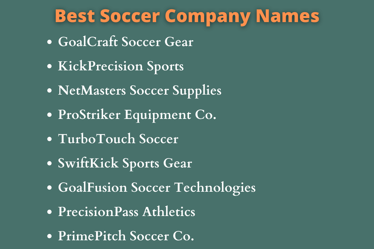 Soccer Company Names