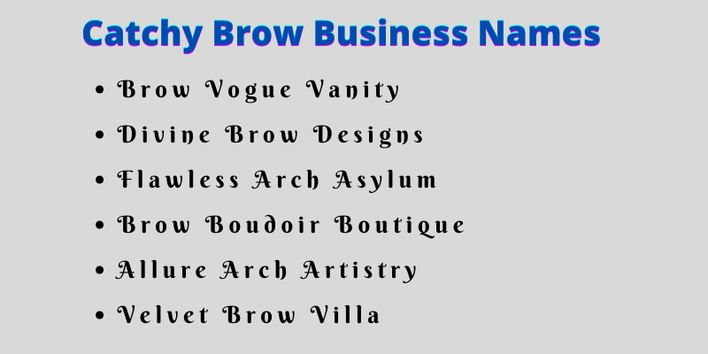 Brow Business Names