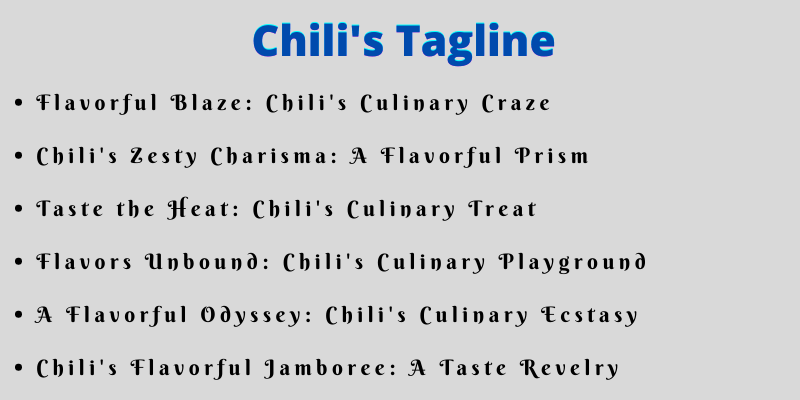 Chili's Tagline