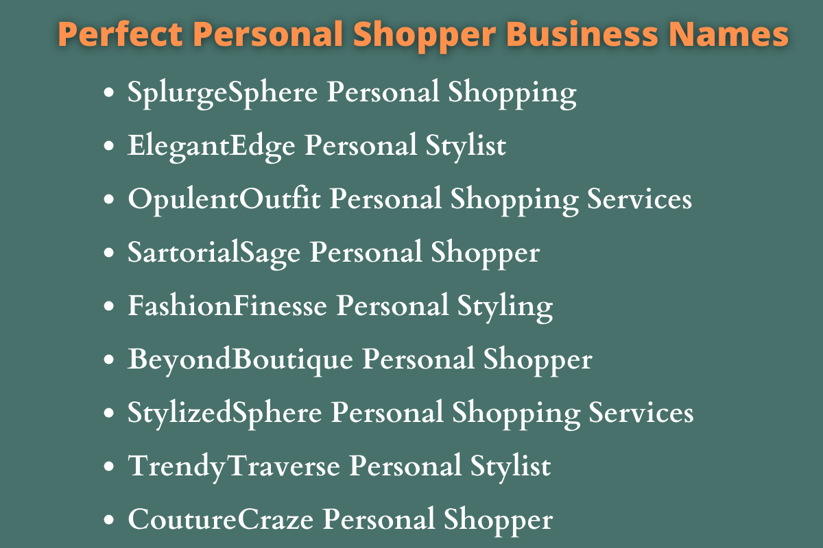 Personal Shopper Business Names