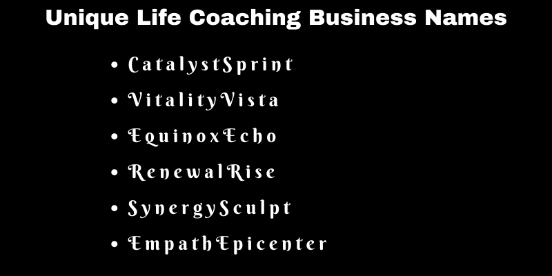 Life Coaching Business Names