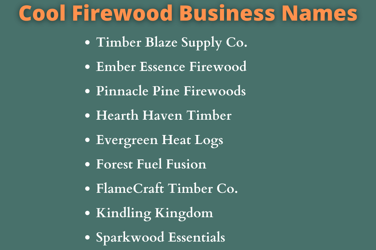 Firewood Business Names