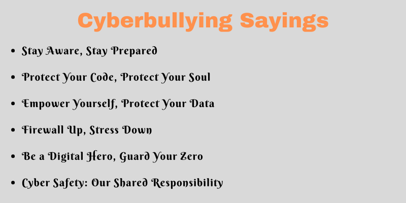 Cyberbullying Sayings