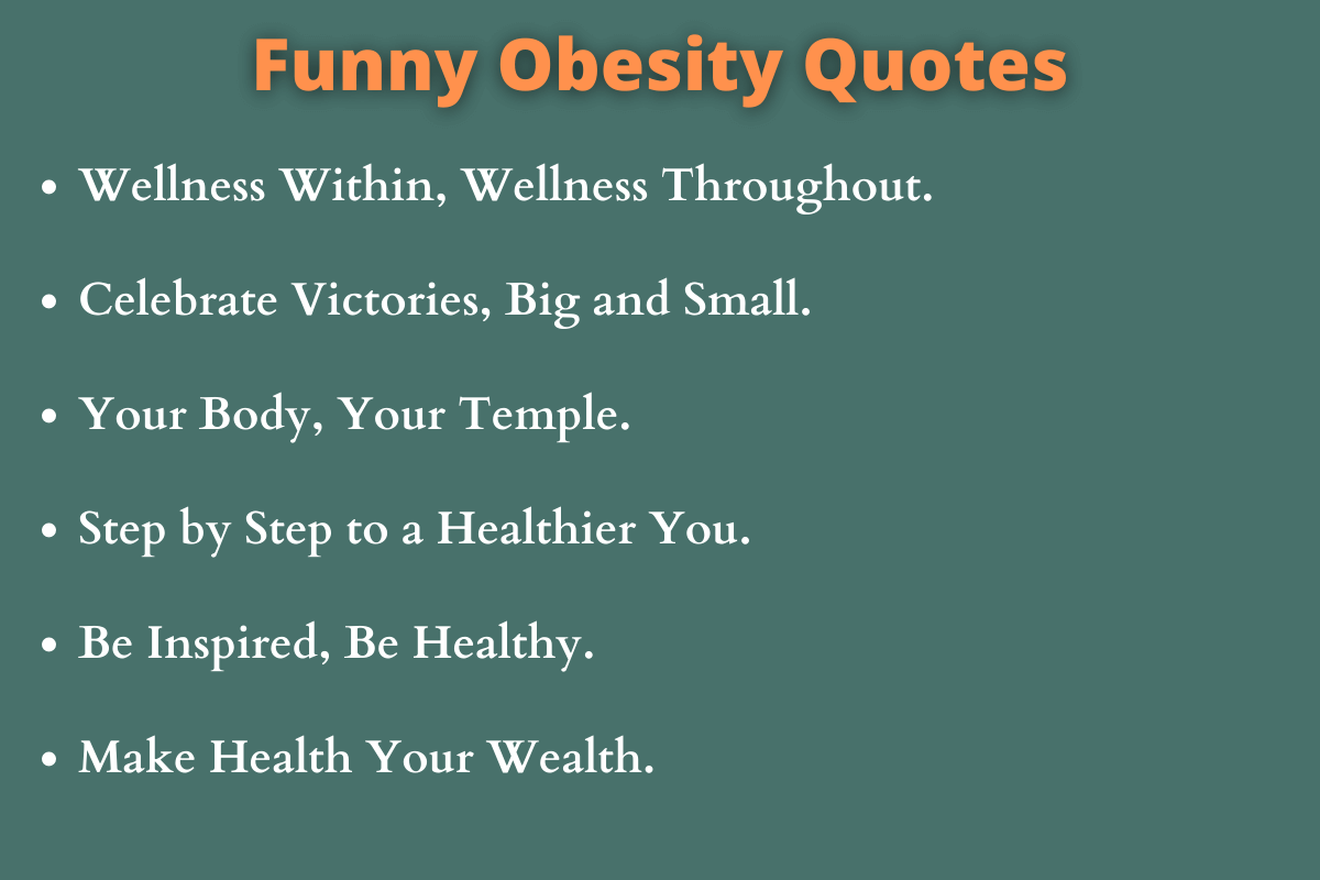 Funny Obesity Quotes