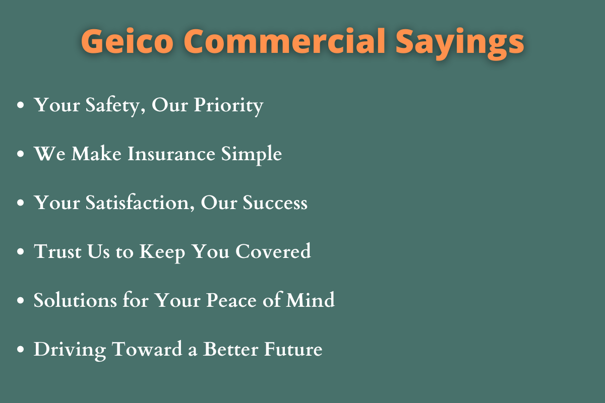 Geico Commercial Sayings