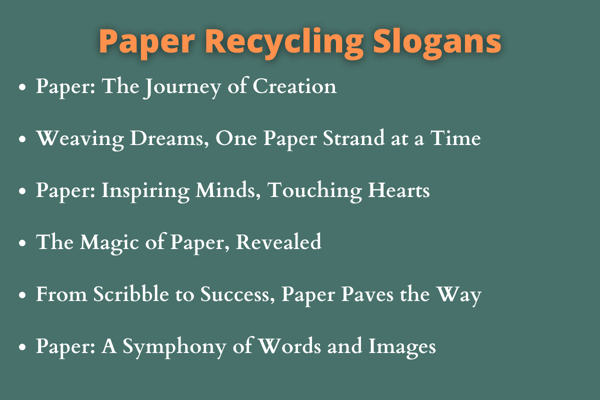 Paper Recycling Slogans