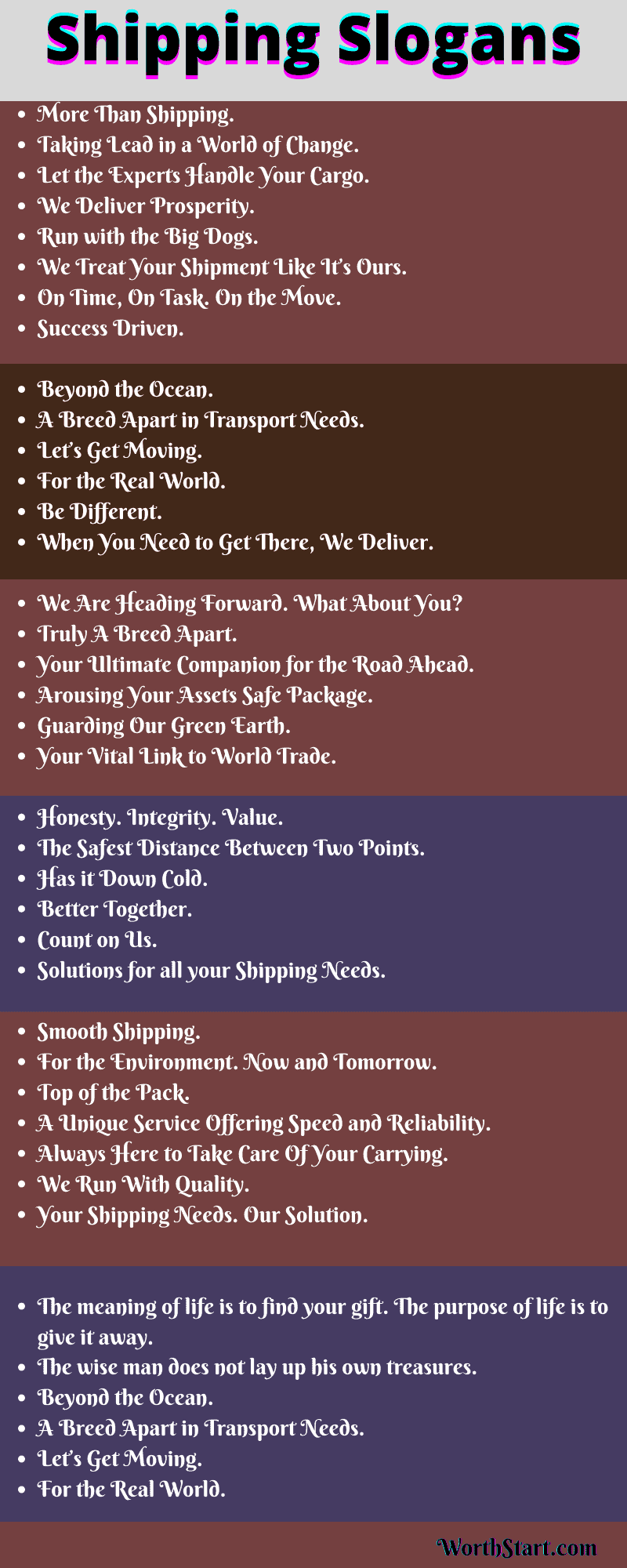 Shipping Slogans