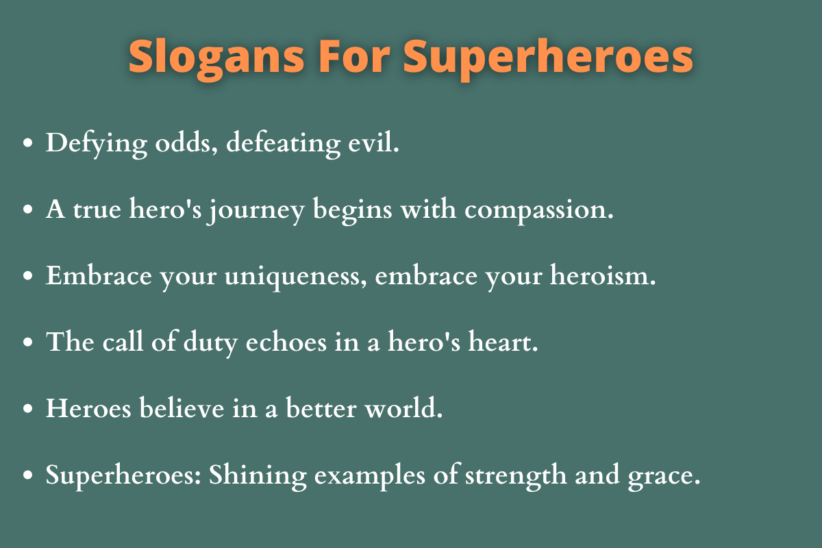 Slogans For Superheroes