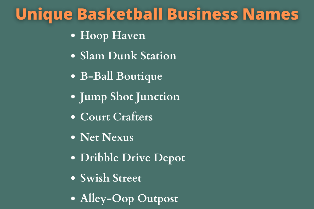 Basketball Business Names
