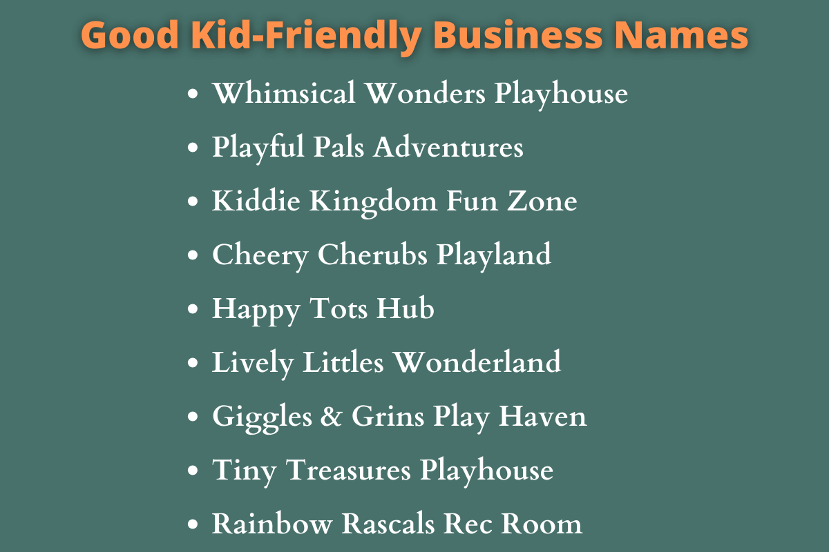 Kid-Friendly Business Names