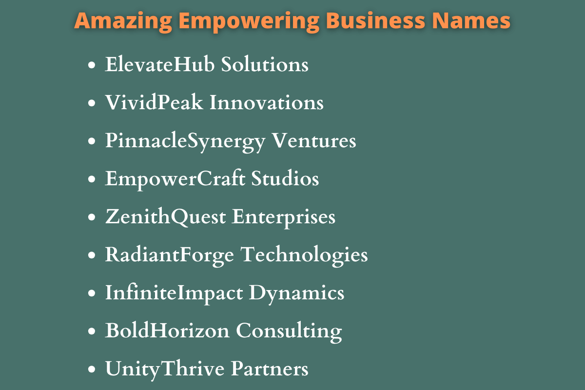 Empowering Business Names