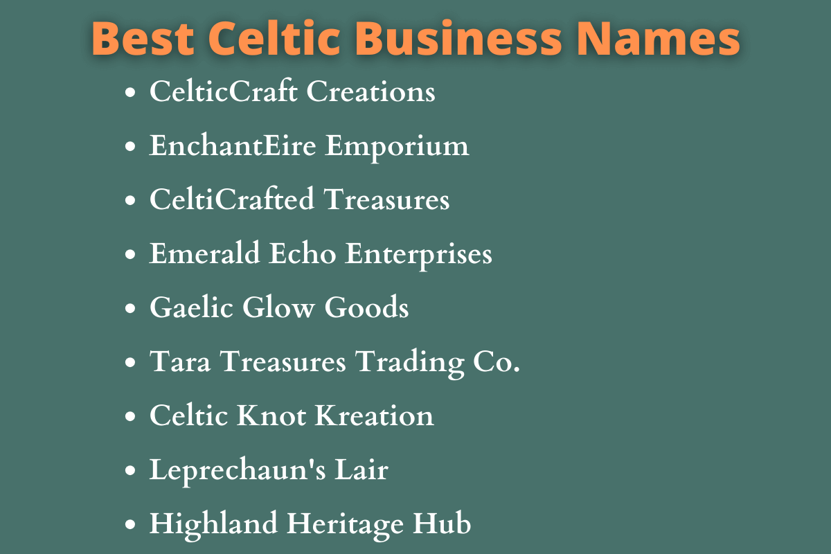 Celtic Business Names