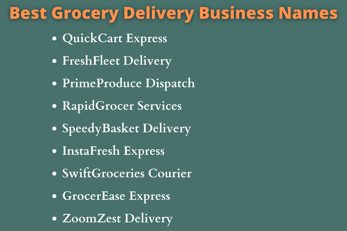 Grocery Delivery Business Names