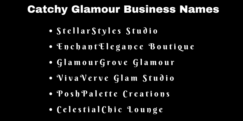 Glamour Business Names