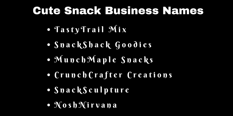 Snack Business Names