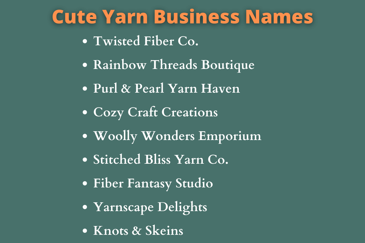 Yarn Business Names