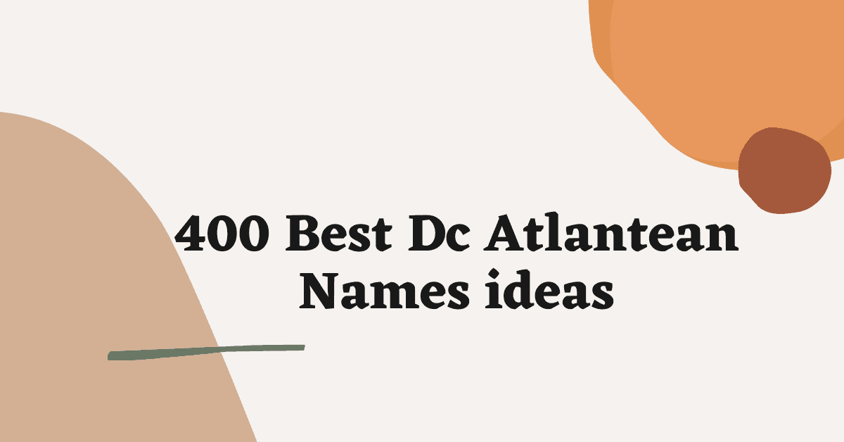Dc Atlantean Names