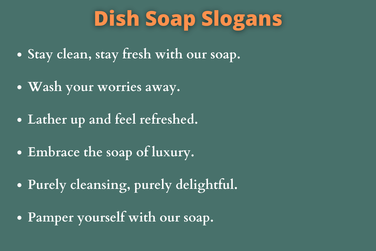 Dish Soap Slogans