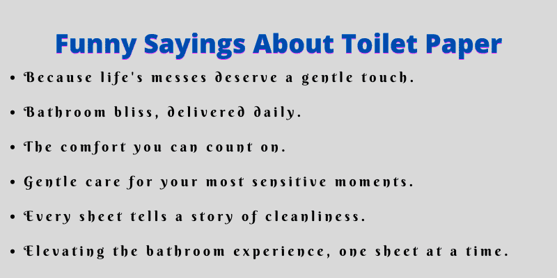 Funny Sayings About Toilet Paper