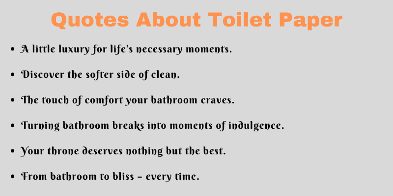 Quotes About Toilet Paper