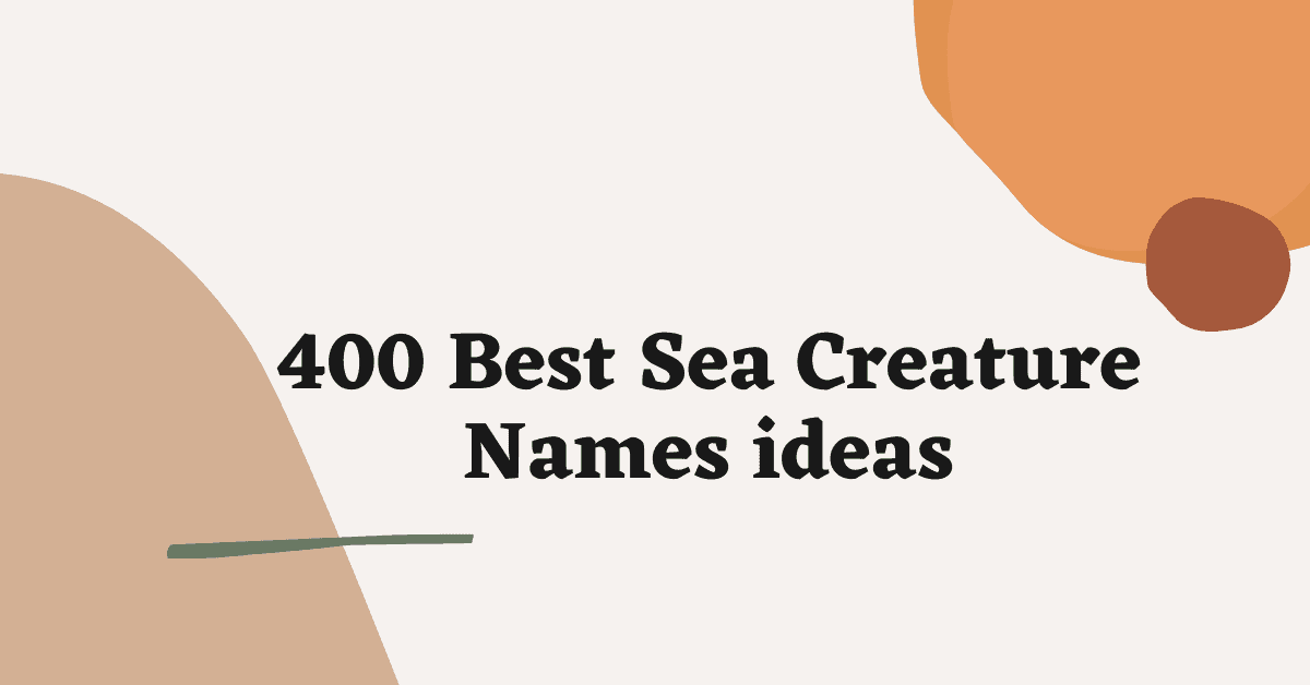 Sea Creature Names