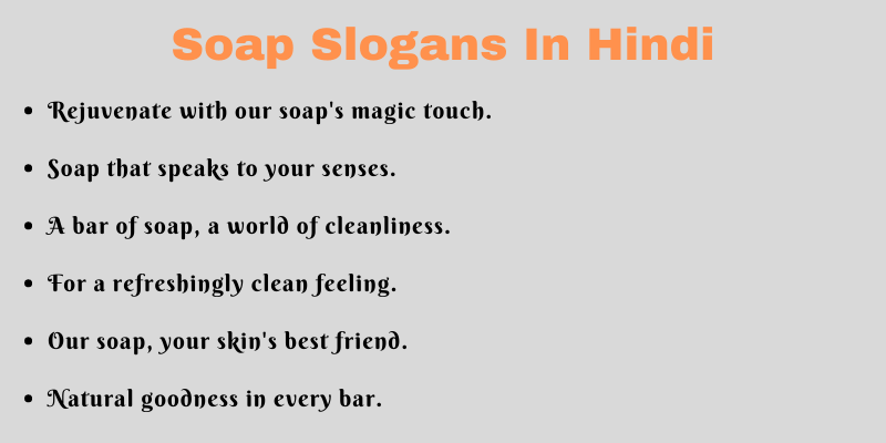 Soap Slogans In Hindi
