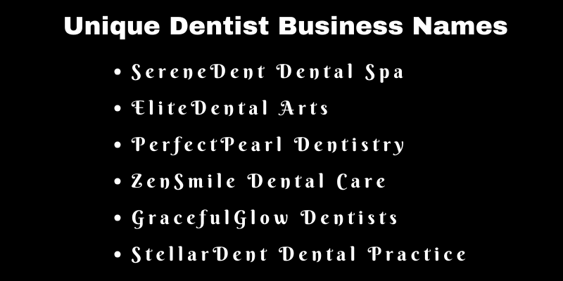 Dentist Business Names