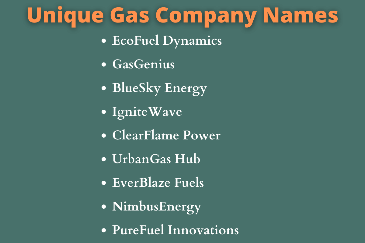 Gas Company Names