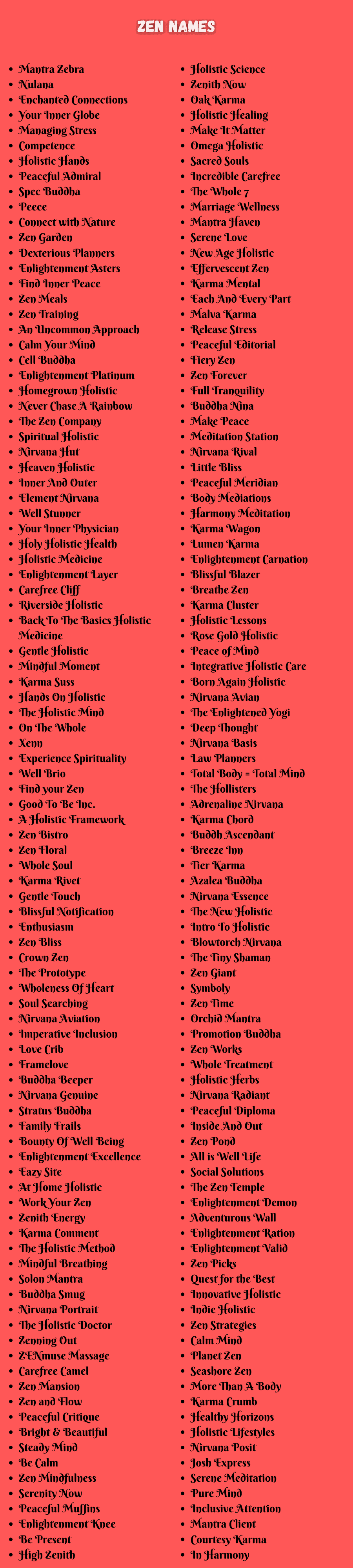 Zen Names