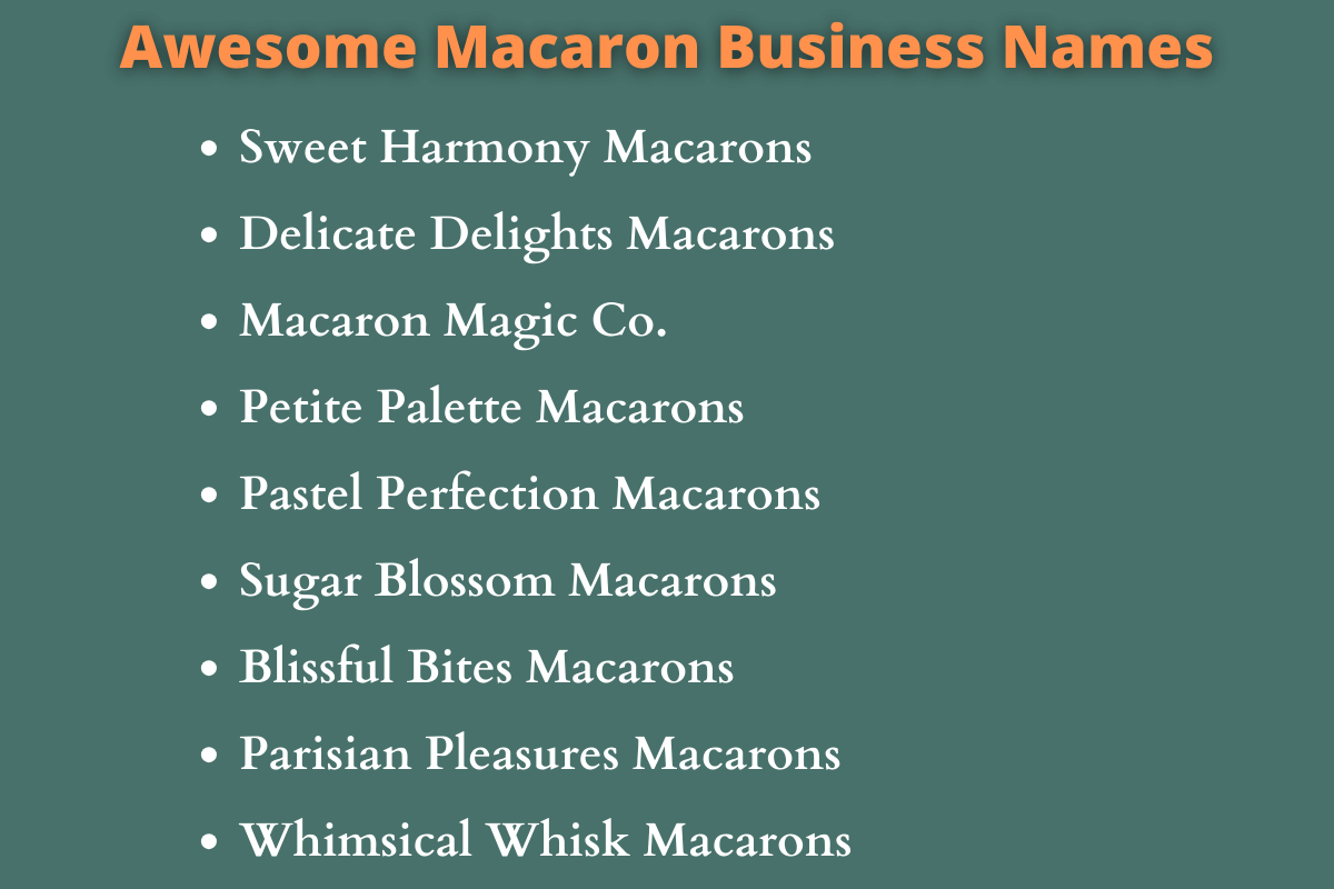 Macaron Business Names
