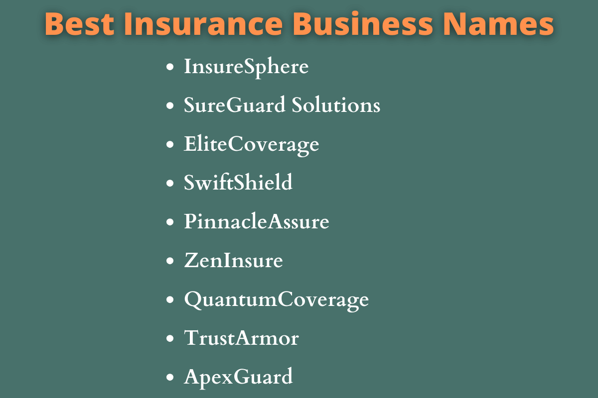 Insurance Business Names