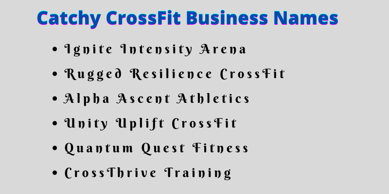 CrossFit Business Names