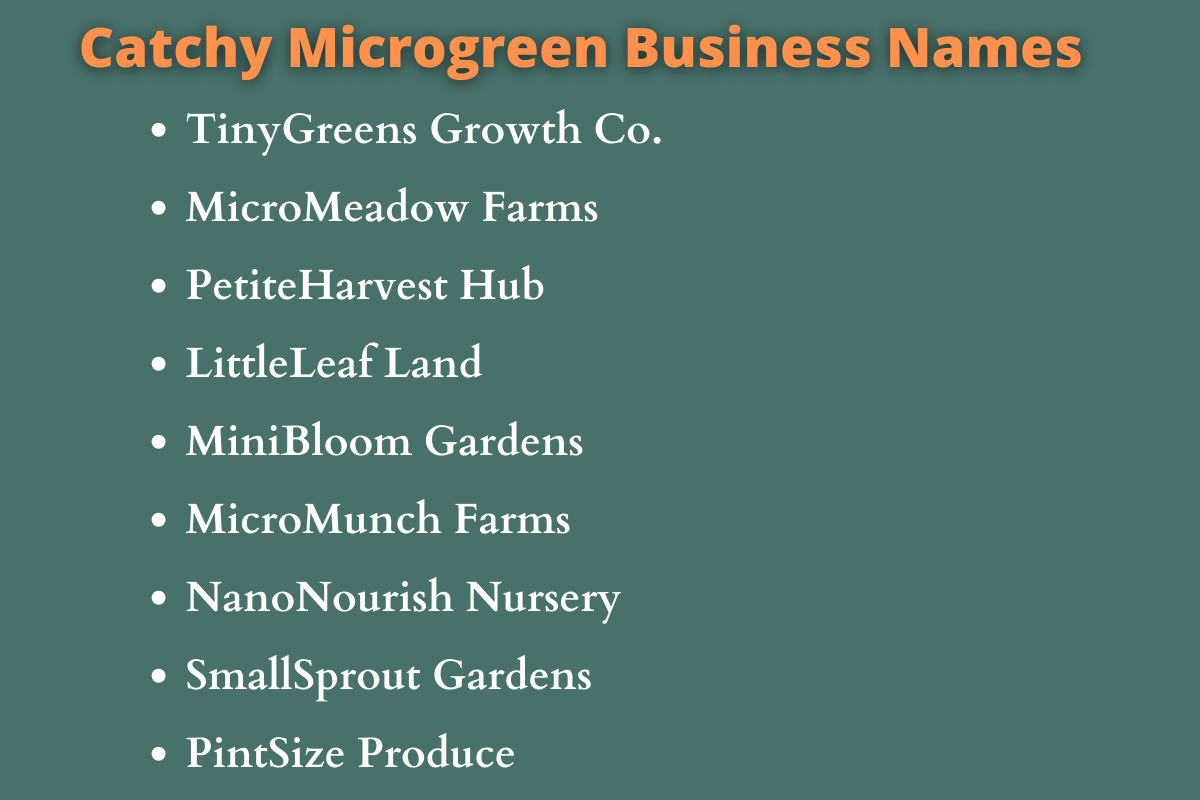 Microgreen Business Names