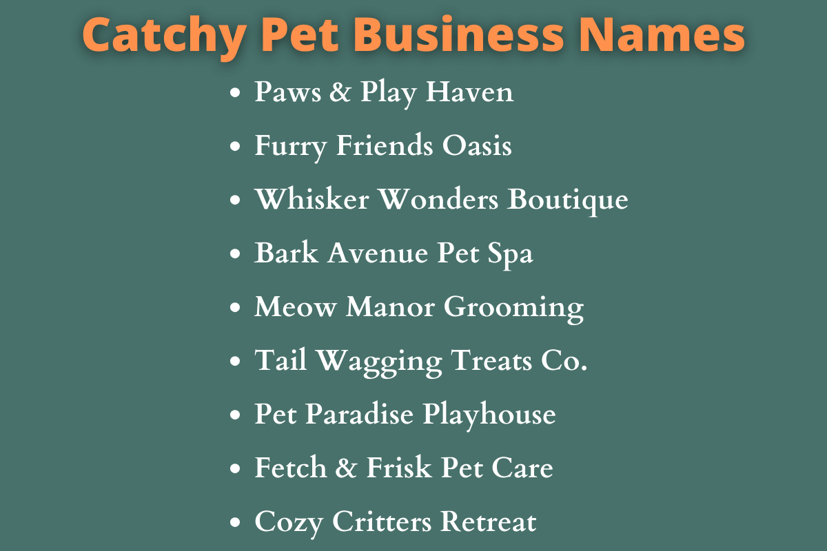 Pet Business Names