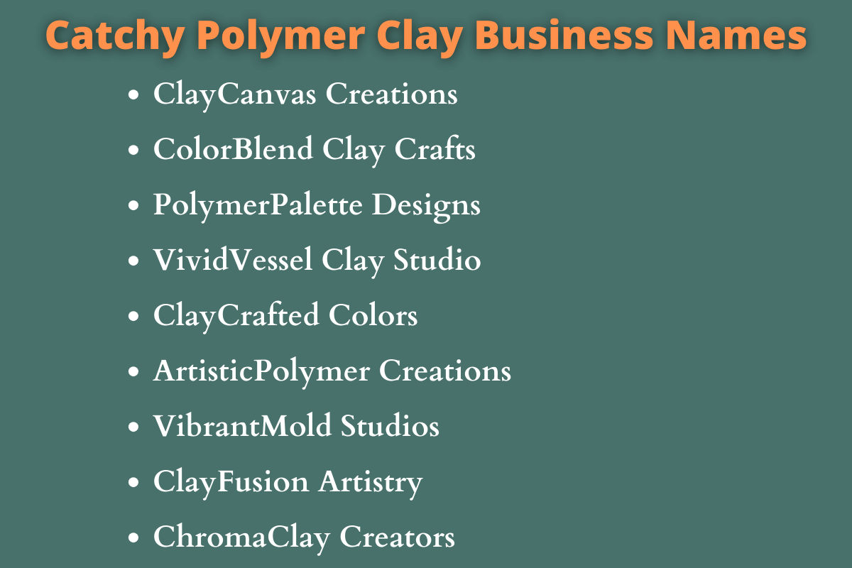 Polymer Clay Business Names