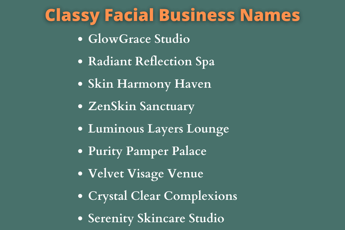 Facial Business Names
