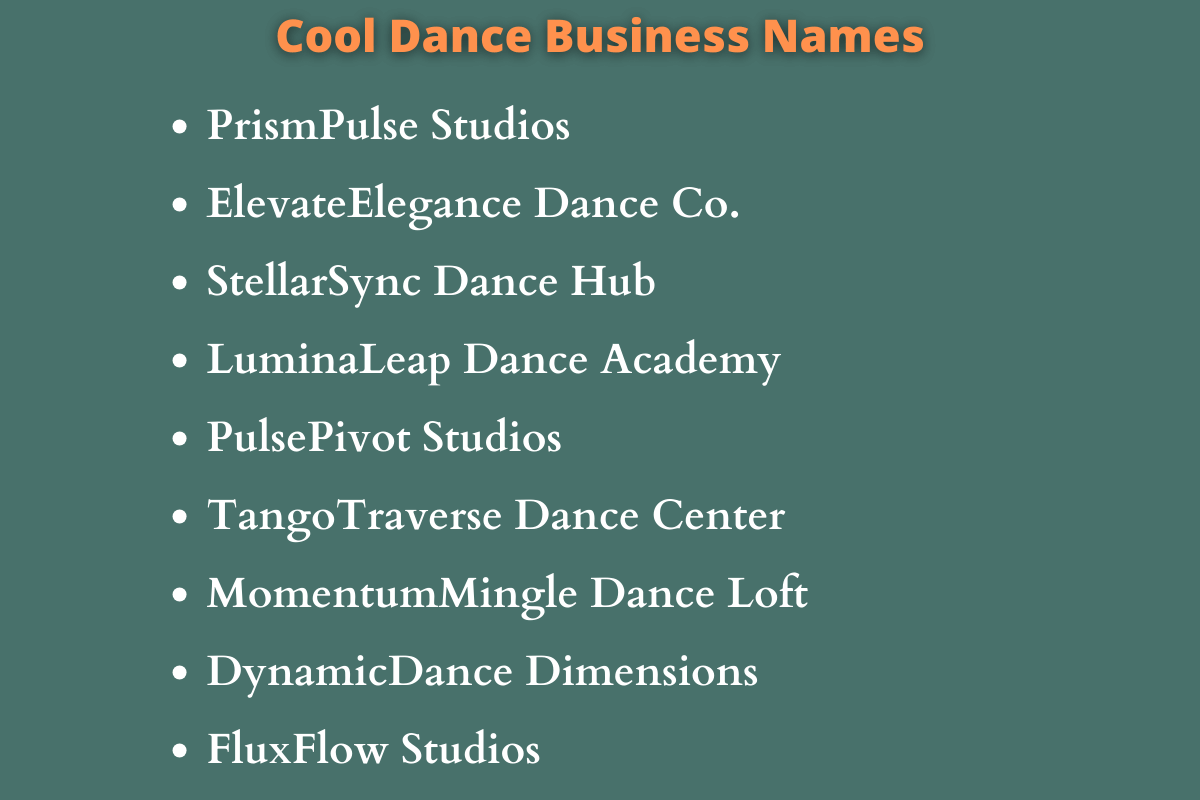Dance Business Names