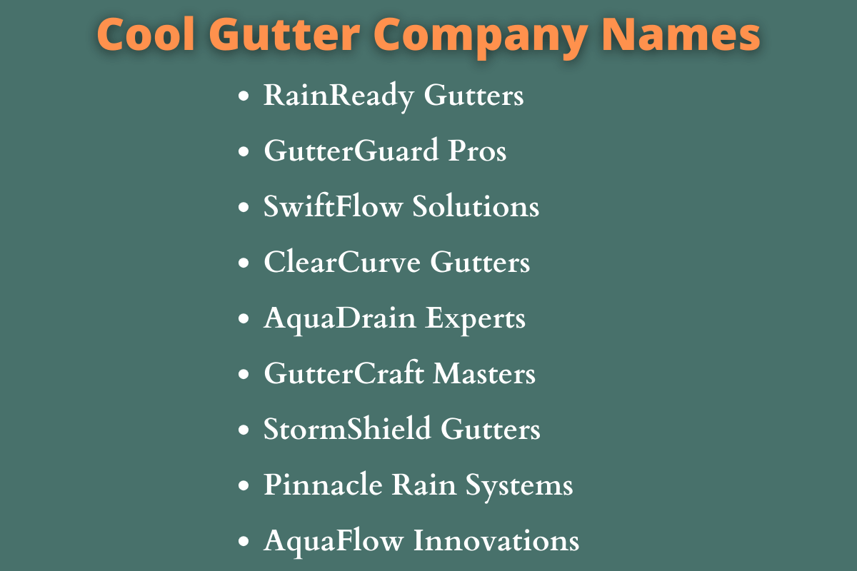 Gutter Company Names