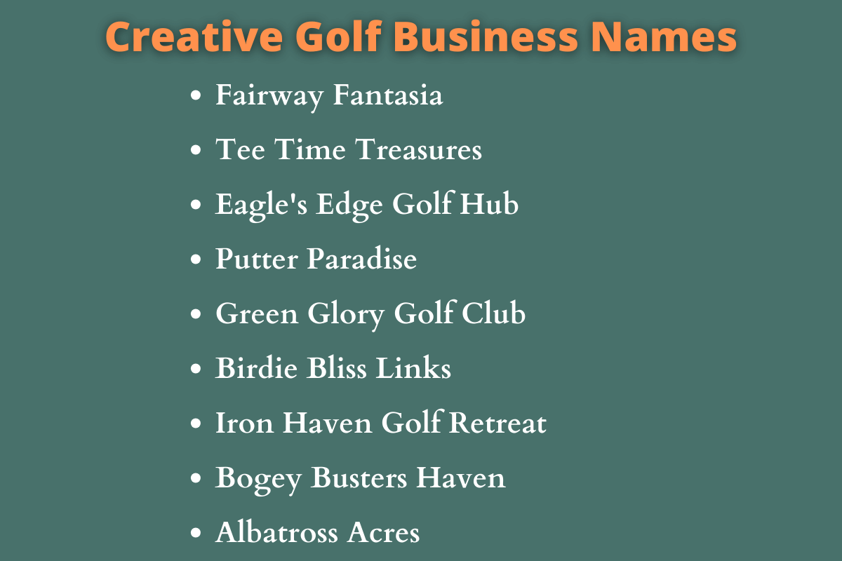 Golf Business Names