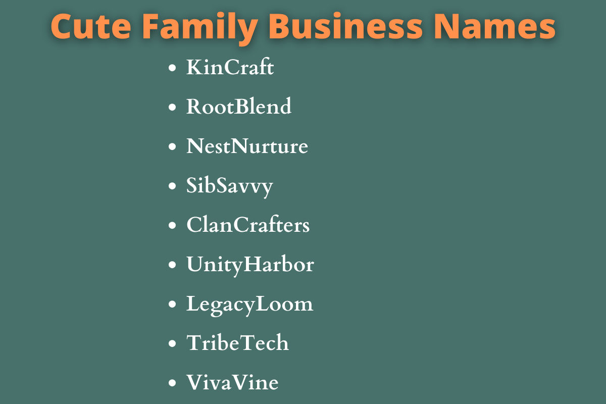 Family Business Names