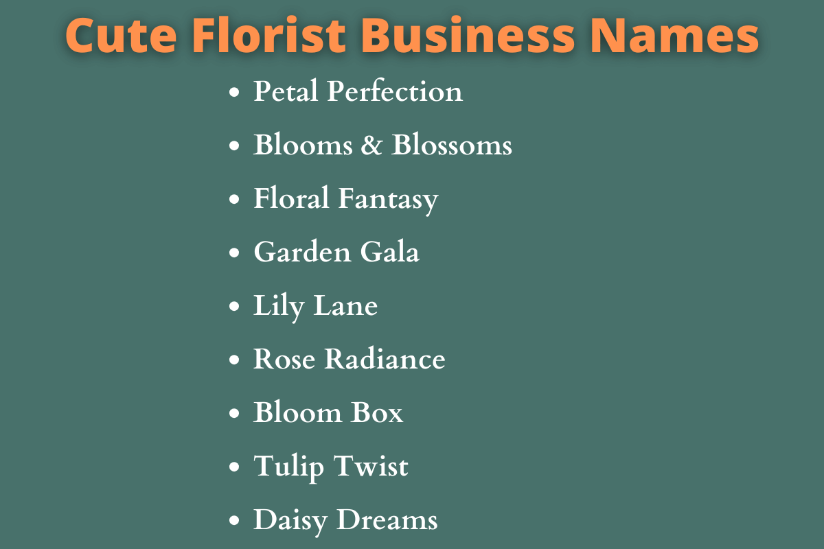 Florist Business Names