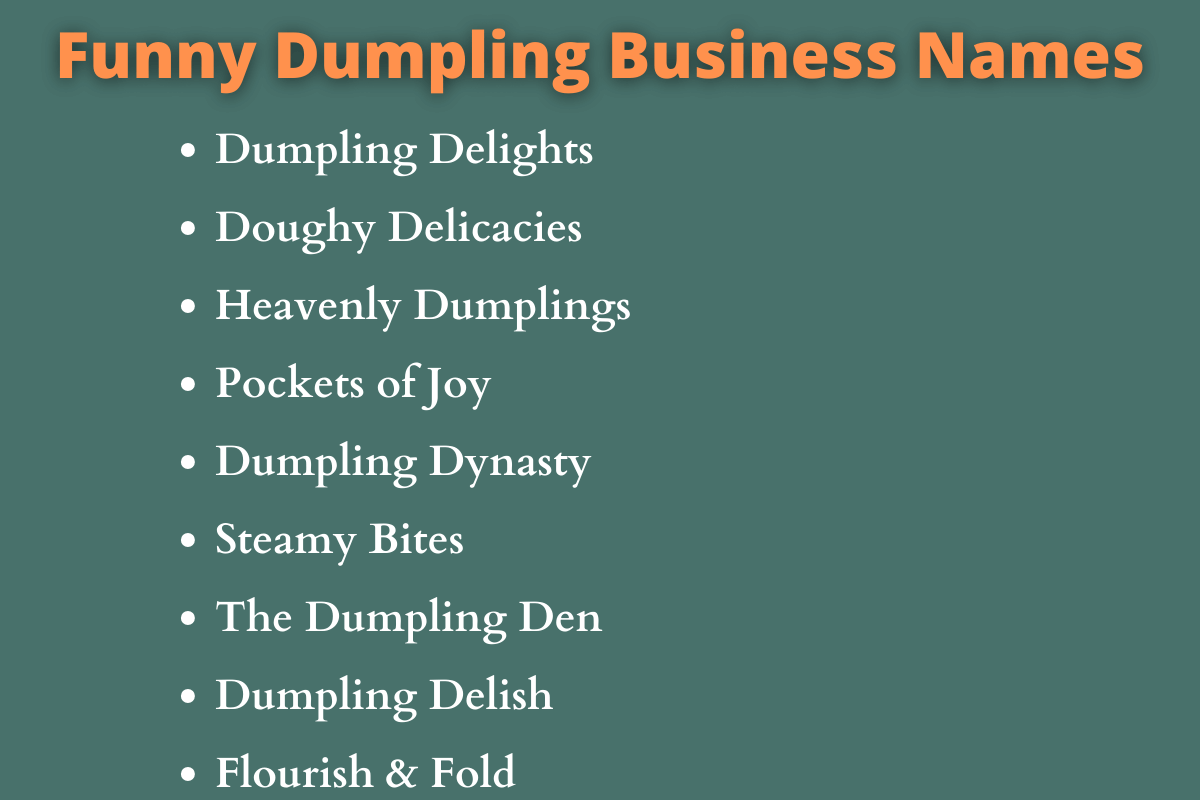 Dumpling Business Names